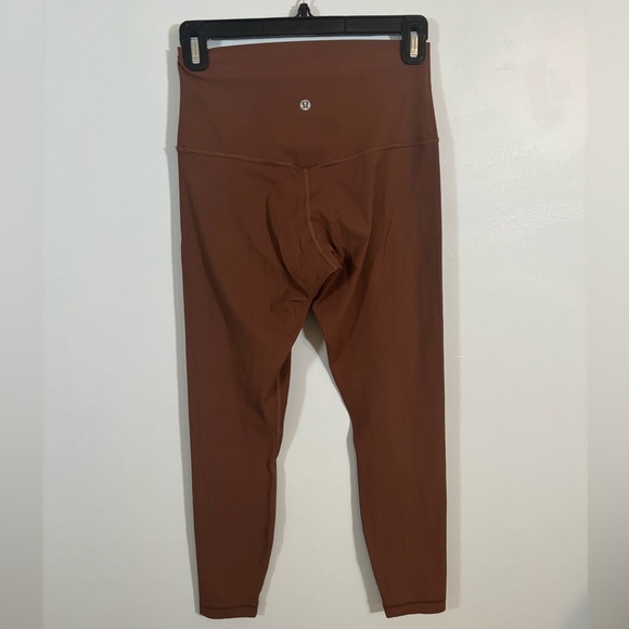 Lululemon Wunder Train Ribbed High Rise Tight 25” Brown Size 6 - Picture 4 of 13